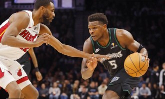 爱德华兹26+5戈贝尔13+17 鲍威尔21分森林狼大胜热火